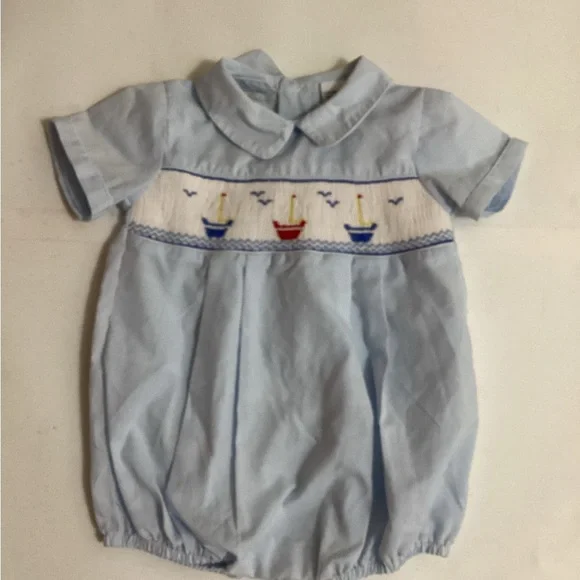 Carriage Boutique Light Blue Baby Outfit - Picture 1 of 10